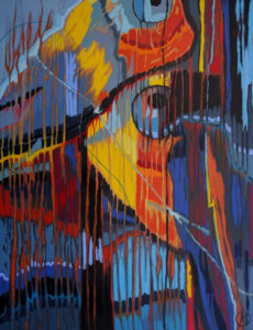 hugues amblard -ivresse tropicale acrylique sur toile 146x114 cm