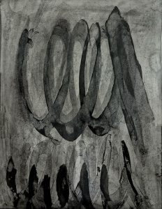 Laurent-Arpinon-encre-sur-papier-encre-de-chine-noire sur fond gris