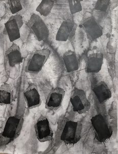 Arpinon encre de chine noire sur papier canson blanc-65x50cm