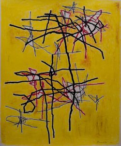 jean-marc-brunet-espace-racineux-V-2025 encre de Chine, pastel, crayon sur papier, 50x65 cm
